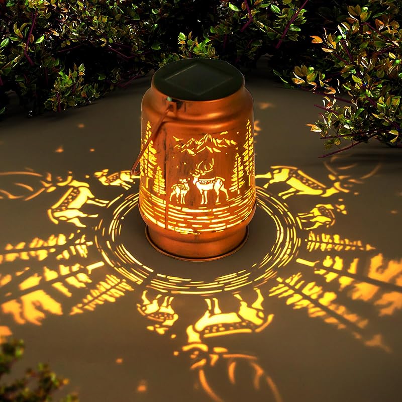 Farol solar LED colgante impermeable para jardín y patio
