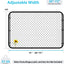 Puerta valla jardín PVC antioxidante 26-72x48pulg ajustable