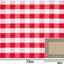 Alfombra lana cuadriculada roja y blanca 4x6ft tejida a mano