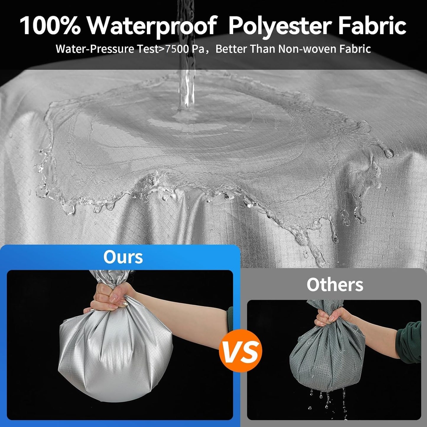 Cubierta plegable de tela Oxford 14-16' impermeable anti-UV