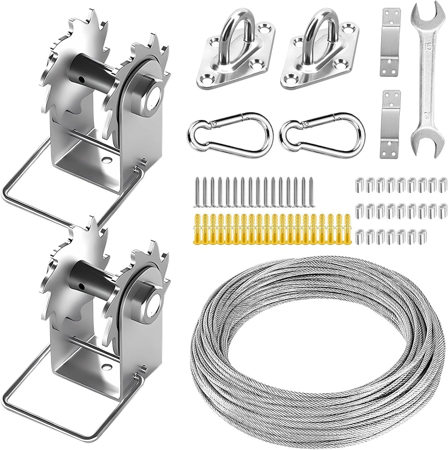 Kit accesorios toldo acero inox 71 unidades