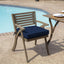Cojín asiento exterior 19x19 resistente lluvia azul zafiro