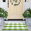 Tapete puerta 24x35" cuadros búfalo algodón reversible