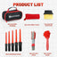 Set 10 Cepillos Limpieza Interior Coche Microfibra con Bolsa