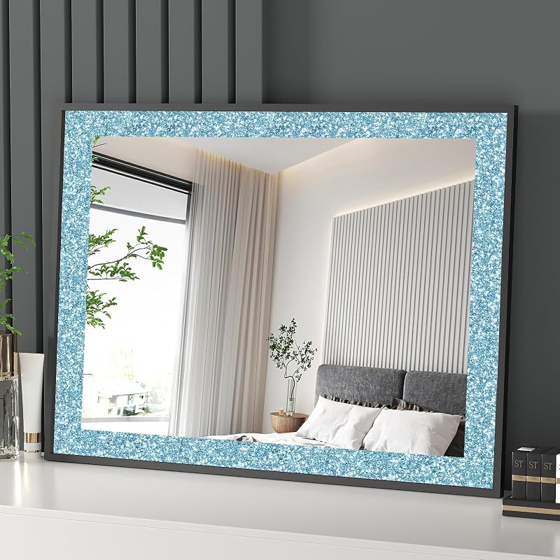 Borde papel pintado purpurina azul bebé autoadhesivo baño