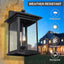 Lámpara pared exterior 20pulg 3 luces vidrio sembrado