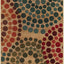 Alfombra área Spark 2'7"x7'1" beige/borgoña