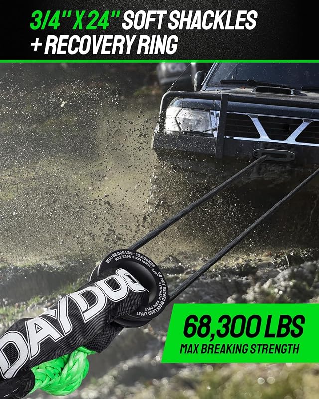 Kit recuperación grillete suave 68300lbs aluminio 7075 Ford
