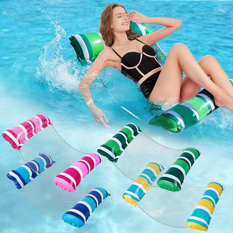 4 Hamacas Inflables 4en1 Piscina Silla Adultos