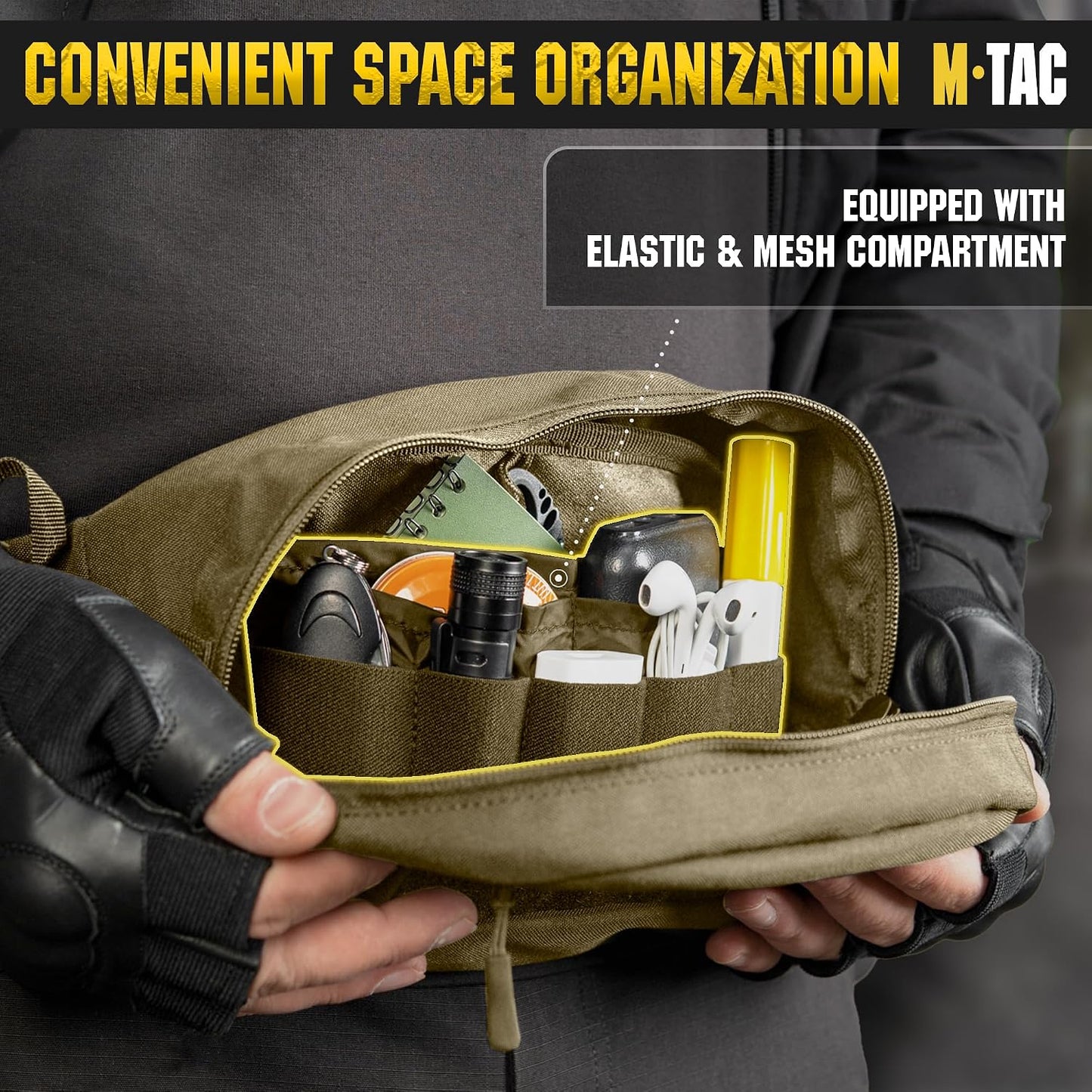 Riñonera táctica EDC para hombre color verde