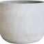 Maceta Cerámica Grande 25cm Gris Claro Blanco