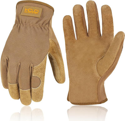 Guantes cuero jardinería trabajo mecánico construcción