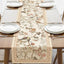 Camino mesa comedor vintage flores peonía mariposa arpillera