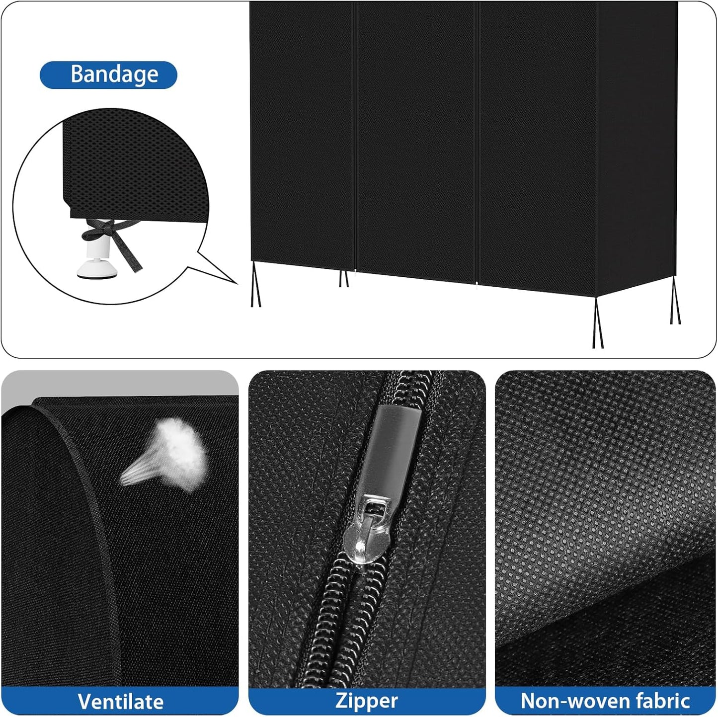 Funda perchero ropa 72 transpirable a prueba de polvo