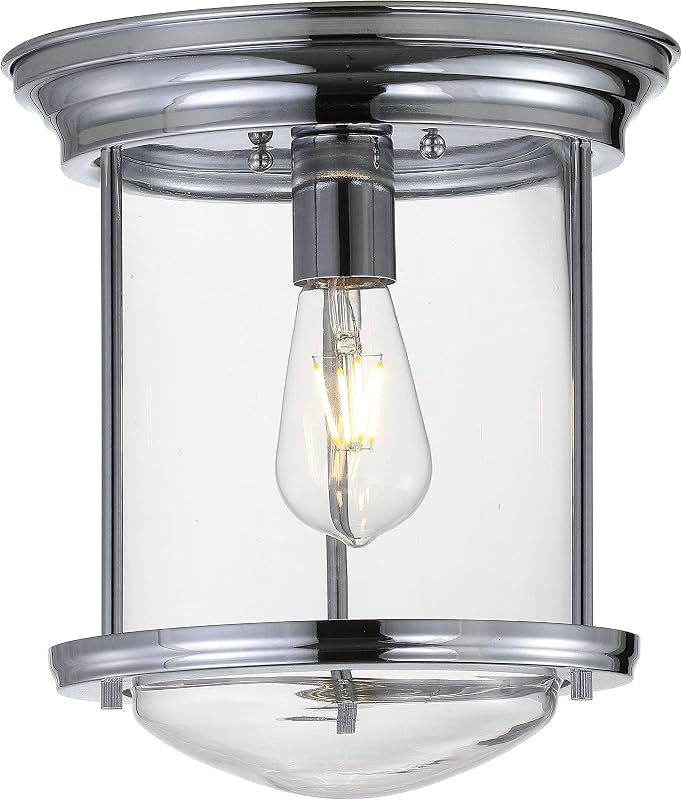 Luz LED náutica techo 10.25" cúpula vidrio transparente