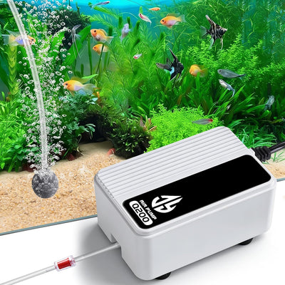 Bomba aire acuario silenciosa 2.3-8 W burbujeador ajustable