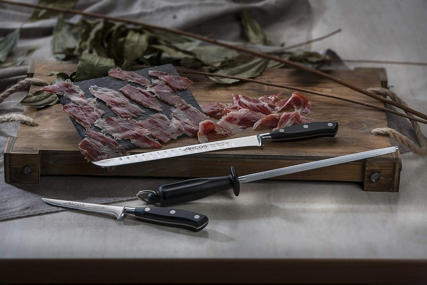 Cuchillo cocina acero inox Riviera 3 Pzas ergonómico POM