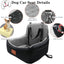 Asiento coche perro elevado 25lb tela suave con cinturones