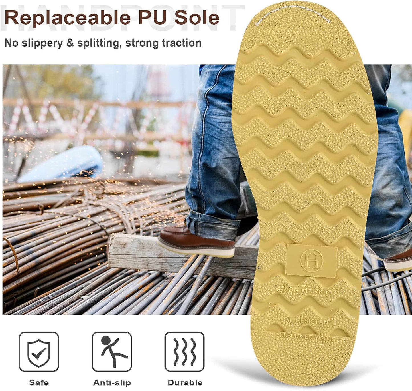 Botas trabajo SureTrack 6pulg antideslizantes duraderas