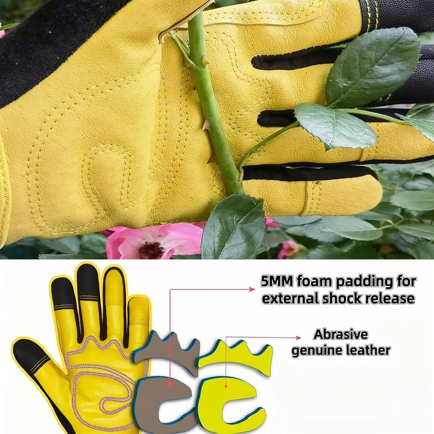 Guantes jardinería resistentes espinas cactus