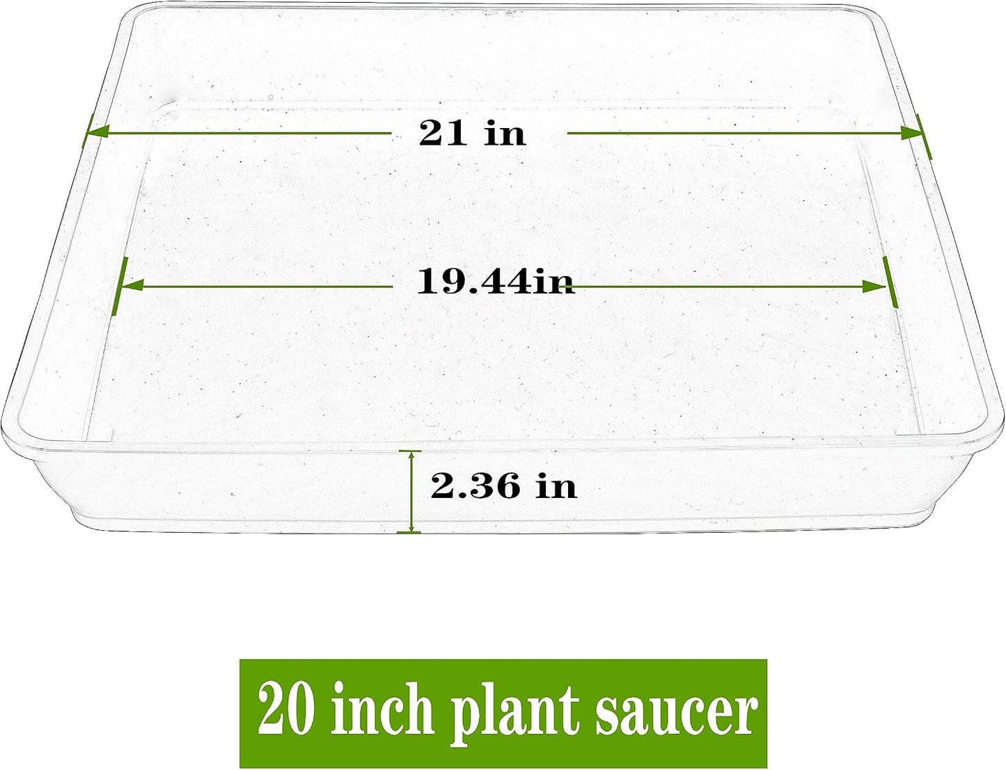 3 Pzas Platillo Cuadrado 20-22pulg para Plantas Resistentes