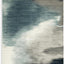 Alfombra abstracta 5x7ft resistente manchas azul gris