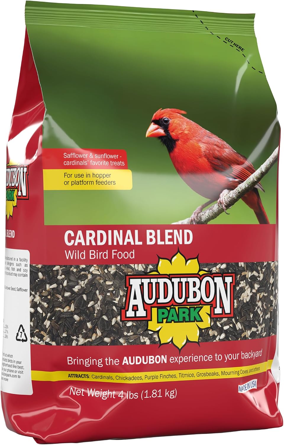 Alimento pájaros silvestres semillas cardenal bolsa 4lb