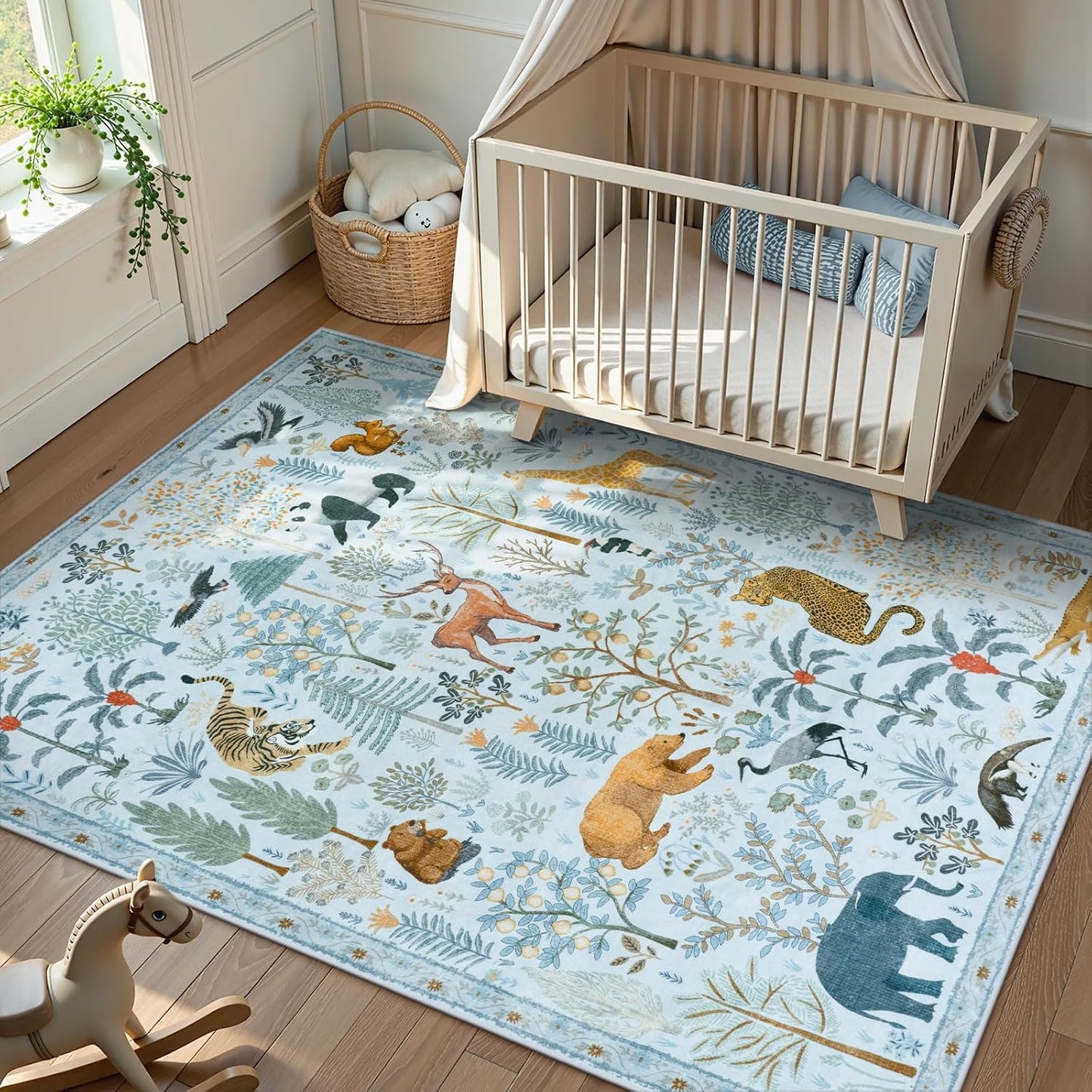 Alfombra antiderrap lavable 5x7 para dormitorio y sala