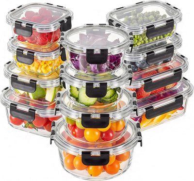 12 Cajas Bento Vidrio Tapas Herméticas Sin BPA