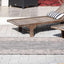 Alfombra área borde floral 4x1ft 6x1ft gris carbón/beige