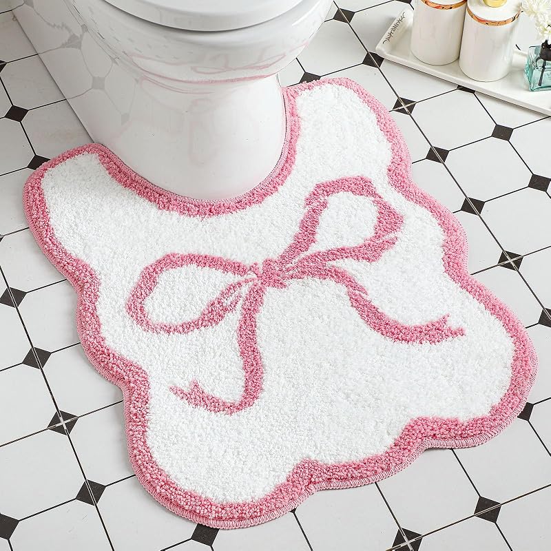 Alfombra inodoro lazo microfibra antideslizante baño