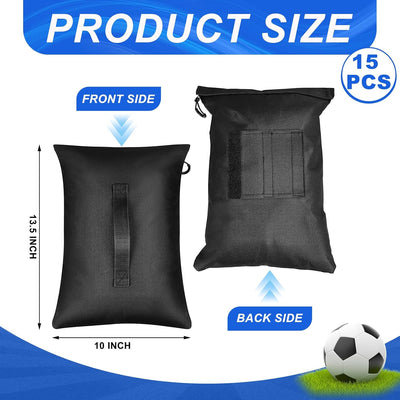 Bolsas arena deportiva polietileno transparente anclajes pesados