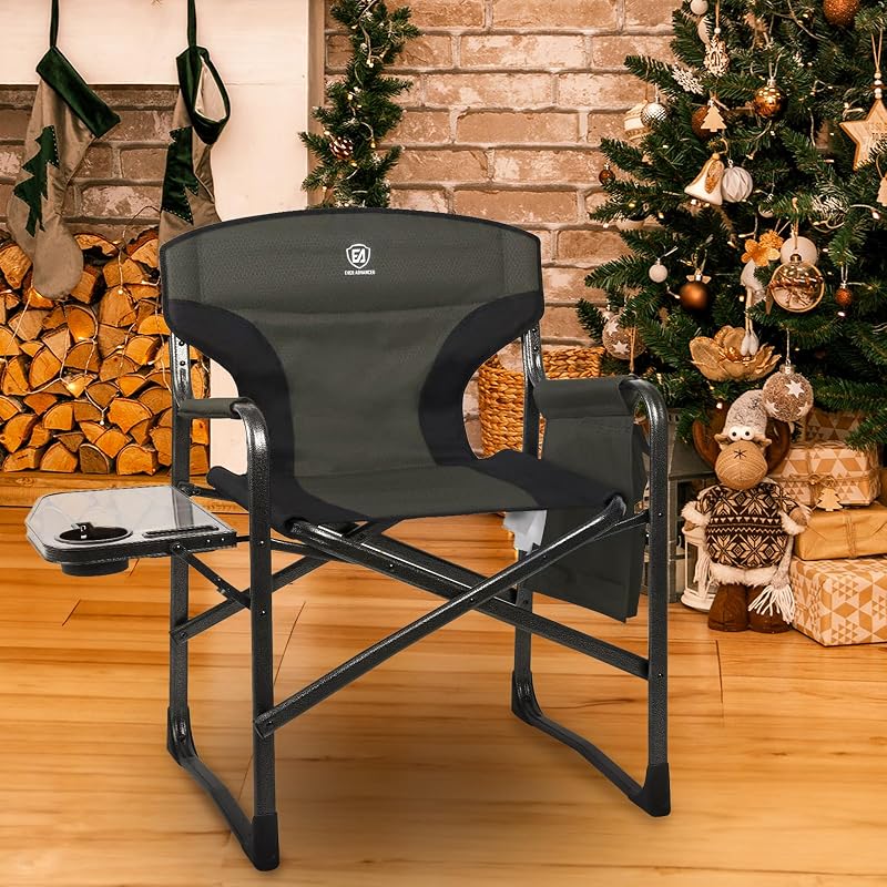 Silla director plegable aluminio con mesa y bolsa 350lb