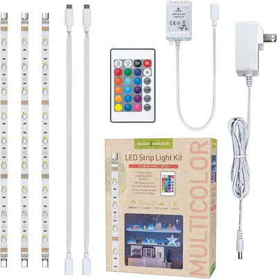 Kit tira luces LED multicolor 12pulg control remoto
