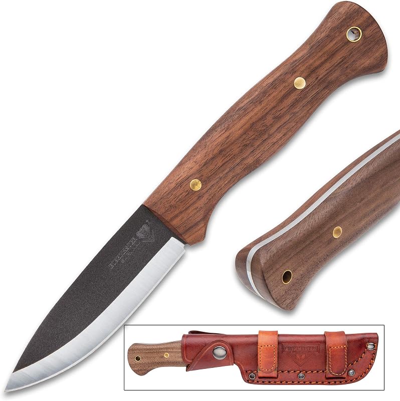 Cuchillo acero carbono 1095 mango madera cebra 9 5/8pulg