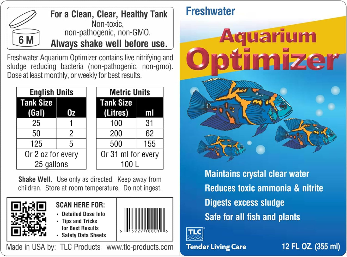 Clarificador de agua acuario 12oz reduce amoníaco