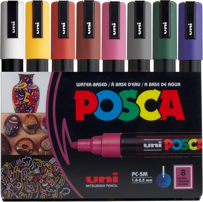 Juego 8 Marcadores Pintura 16.4pies Tonos Oscuros