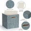 Set 4 Canastas plegables tela 11x11x11 Azul