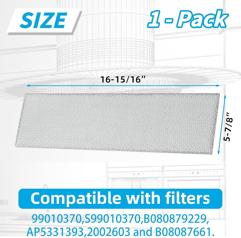 Filtro repuesto campana Broan PM250 PM390