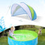 Piscina plegable para niños 47pulg con dosel azul-verde