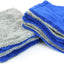 Toalla microfibra doble cara 16x16" azul/gris