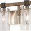 Luminaria pared 2 luces 120W gris piedra
