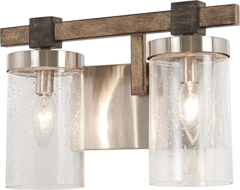 Luminaria pared 2 luces 120W gris piedra