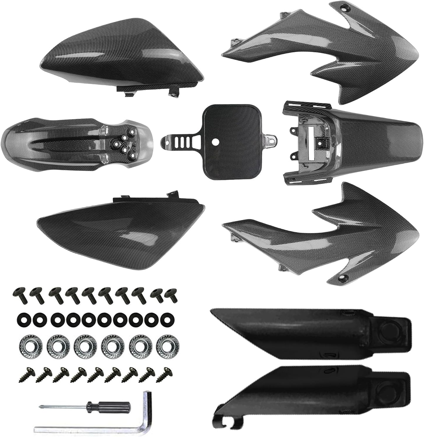 Kit guardabarros fibra carbono CRF50 XR50 107-125cc