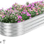 Set camas jardín elevadas metal plateado 6x3pulg galvanizado