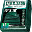Lona verde resistente 12x16ft 12mil impermeable UV