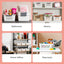 6 Cestas Plástico Organizadoras Apilables Multiusos