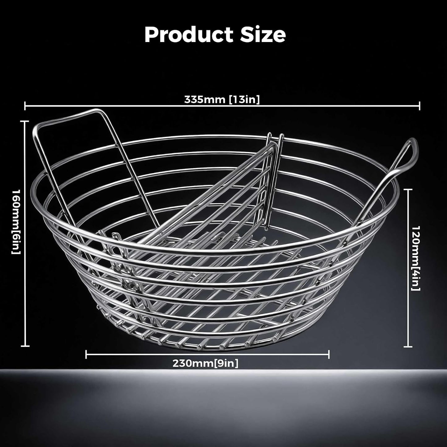 Cesta ceniza acero inox divisor Kamado Joe parrillas