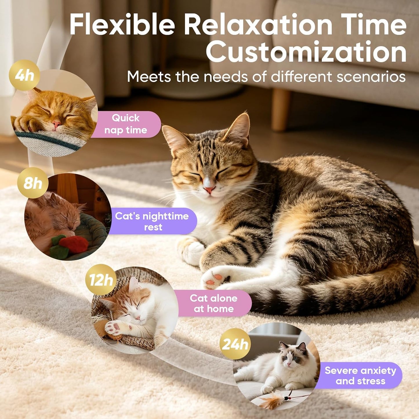 Kit difusor calmante para gatos con temporizador 3 pzas