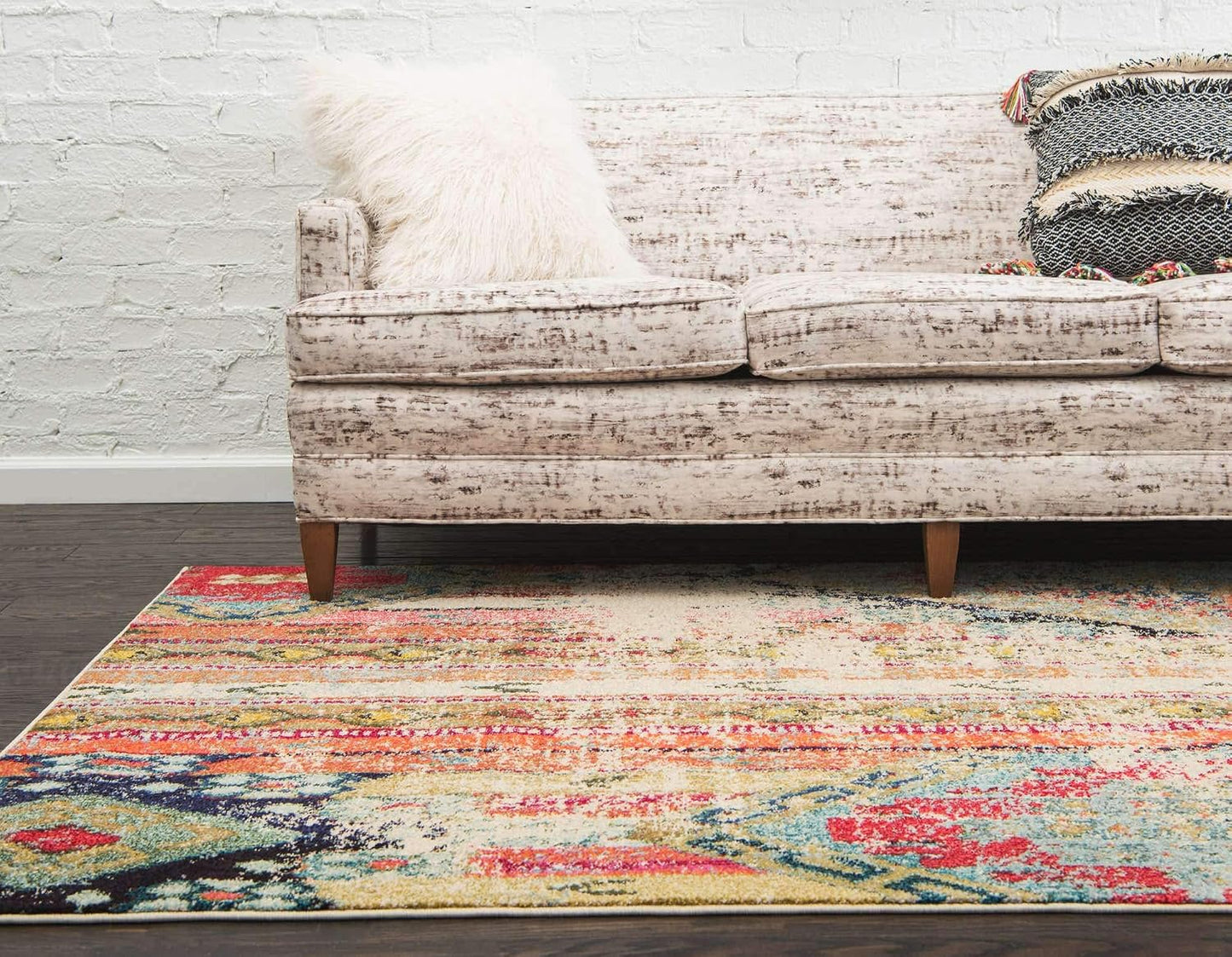 Tapete bohemio tribal polipropileno multicolor